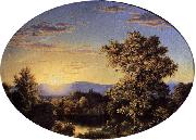 Frederic Edwin Church Twilight among the Mountains painting